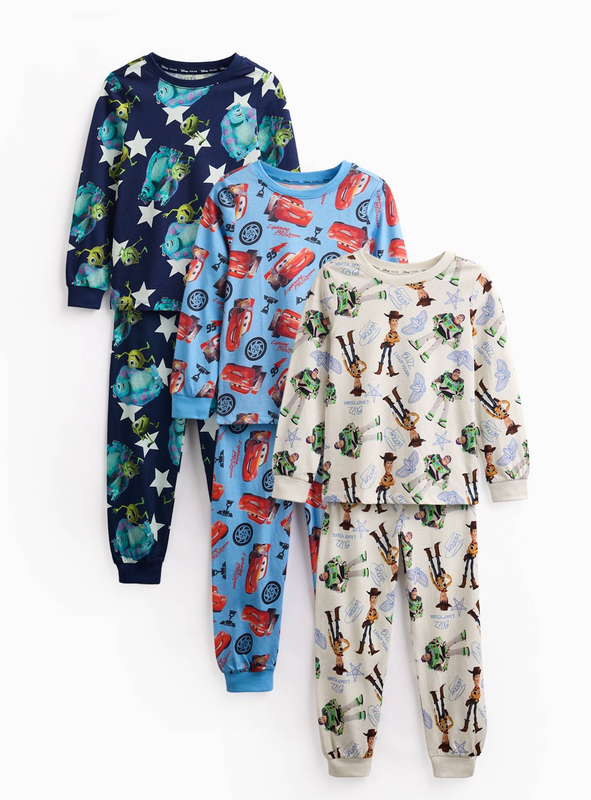 Disney Pixar Pyjamas 3 Pack 5-6 years - Image 1